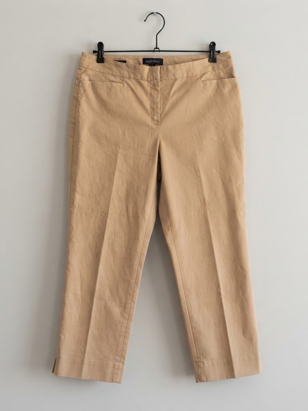Talbots Curvy Khaki Cropped Straight-Leg Pants Size 10